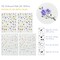 Wrapables 5D Embossed Colorful Flowers Nail Art Decal Stickers, Self Adhesive 3D Floral Design (Set of 4), Summer Floral